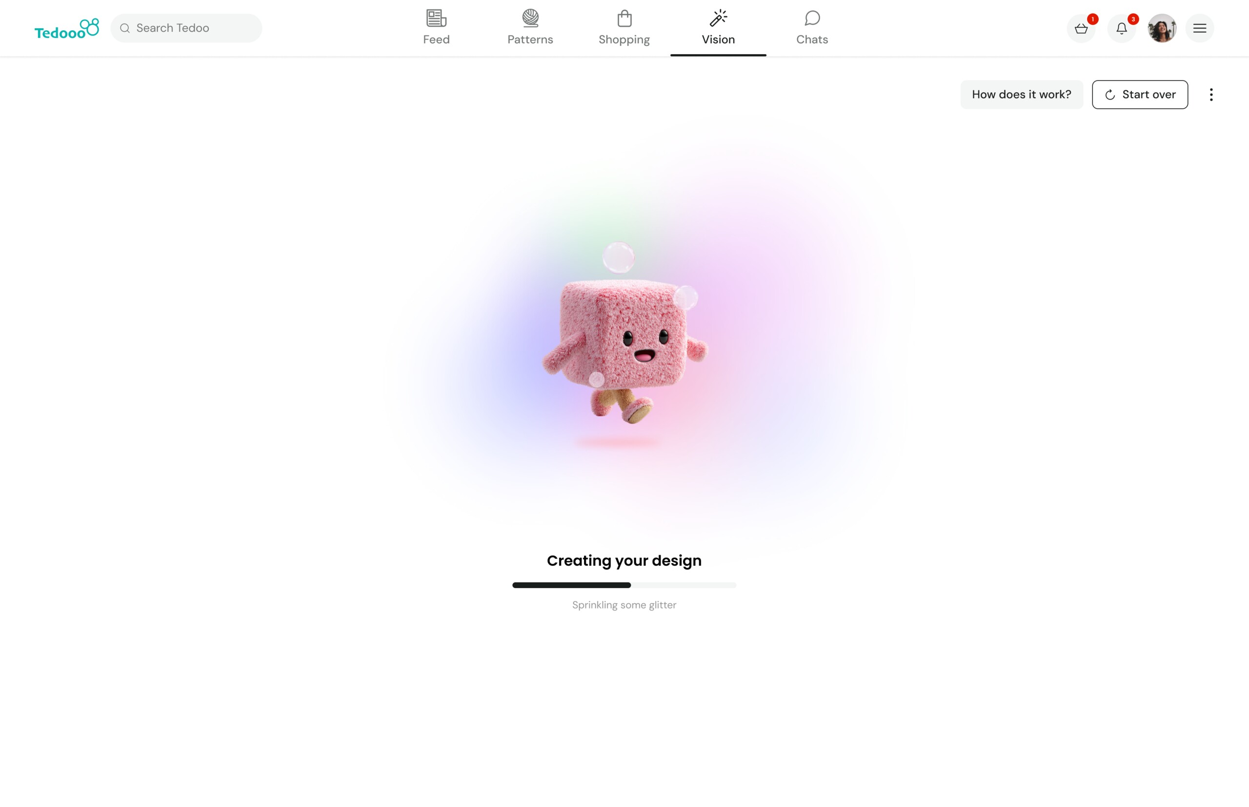AI Vision — generating your design