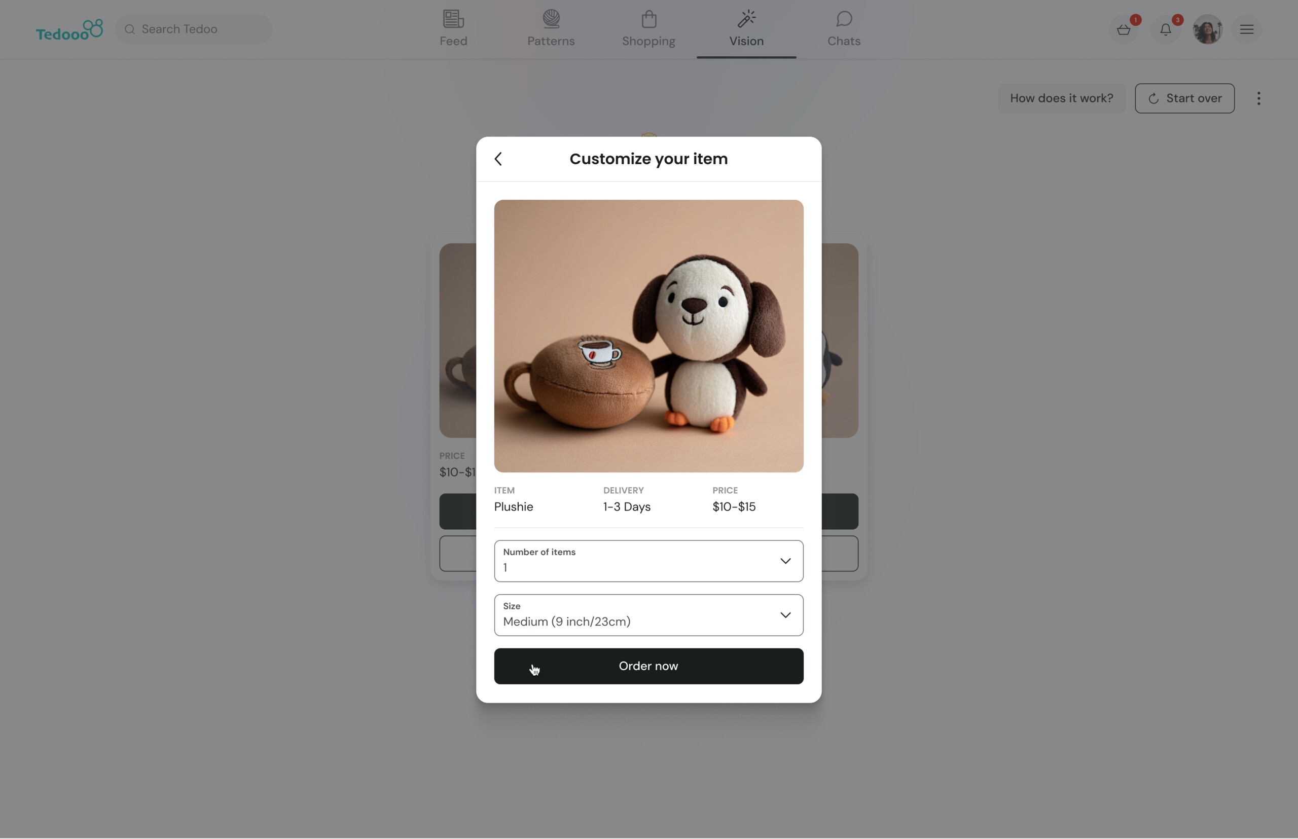 AI Vision — customize your item
