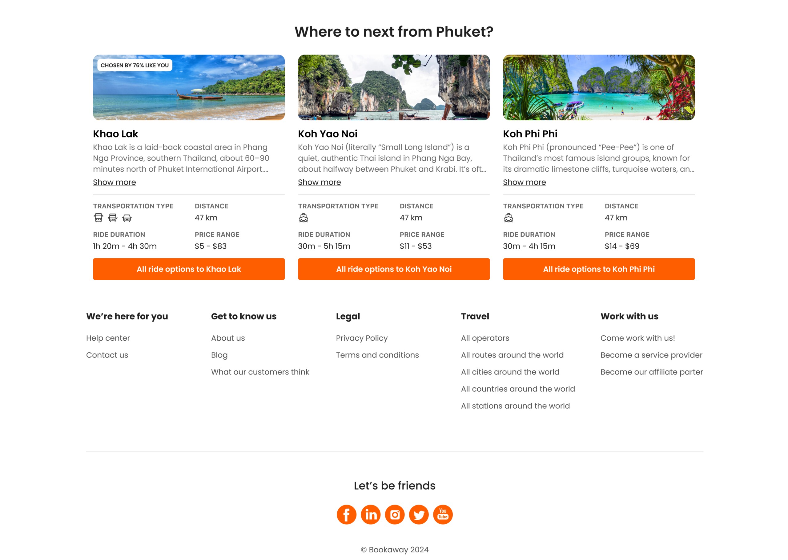 Bookaway Where to Next — thank you page
