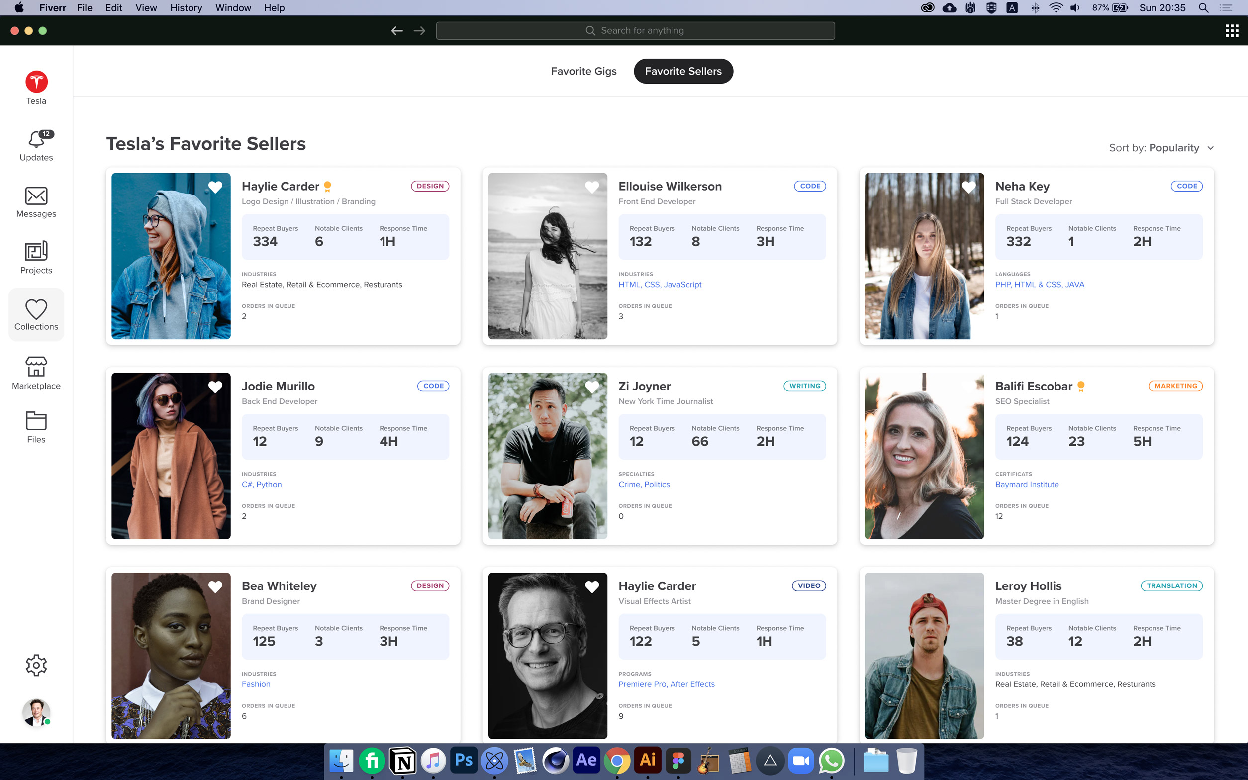 Fiverr Business app — project overview