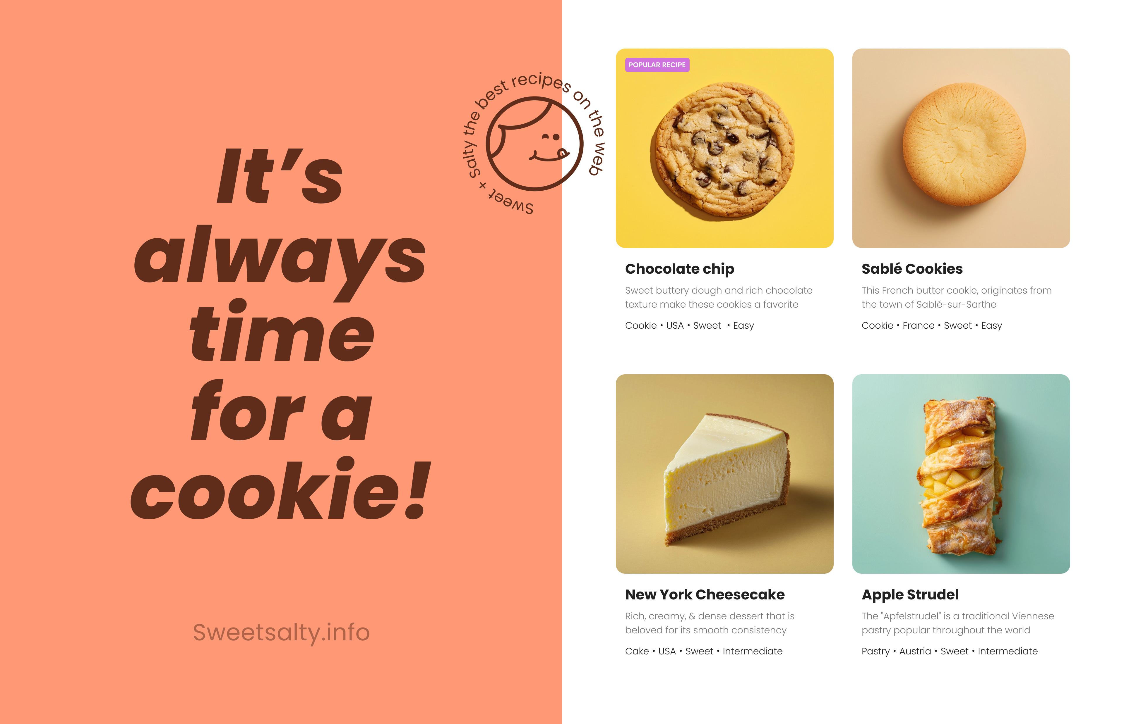 Sweet/Salty category and filter page